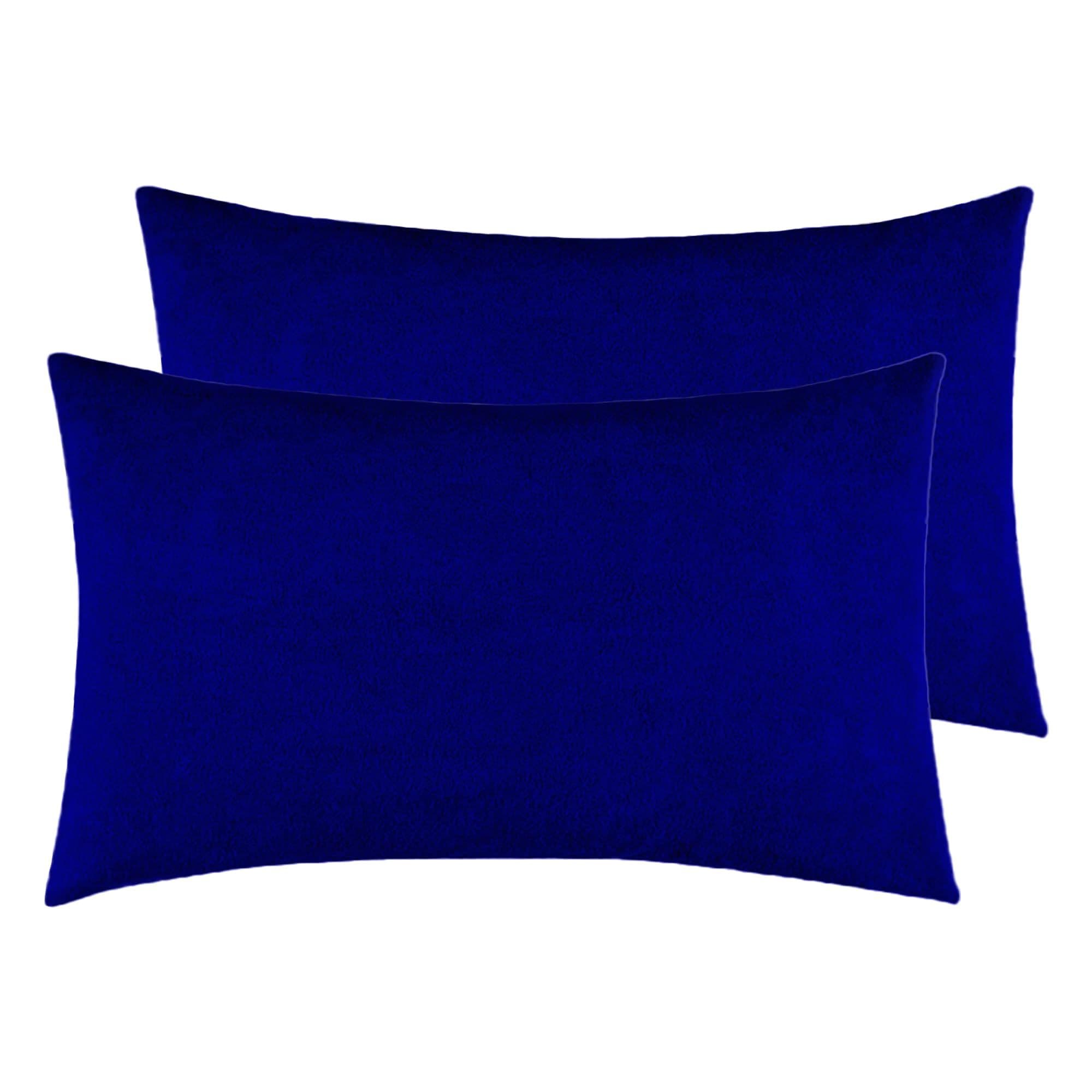 Soft Terry Royal Blue Colour Pillow Protector Cover with Zipper | set of 2