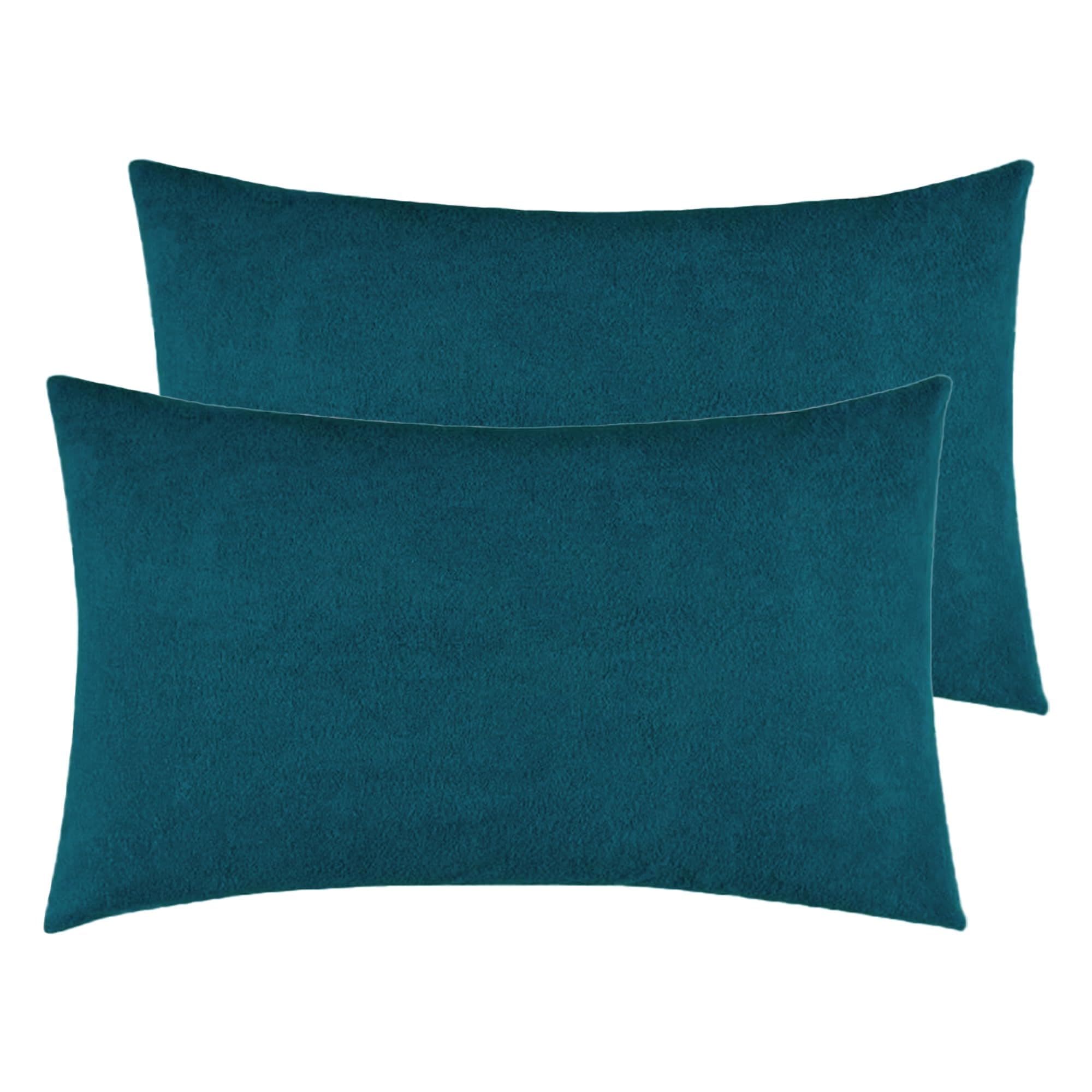 Soft Terry Peacock Colour Pillow Protector Cover with Zipper | set of 2