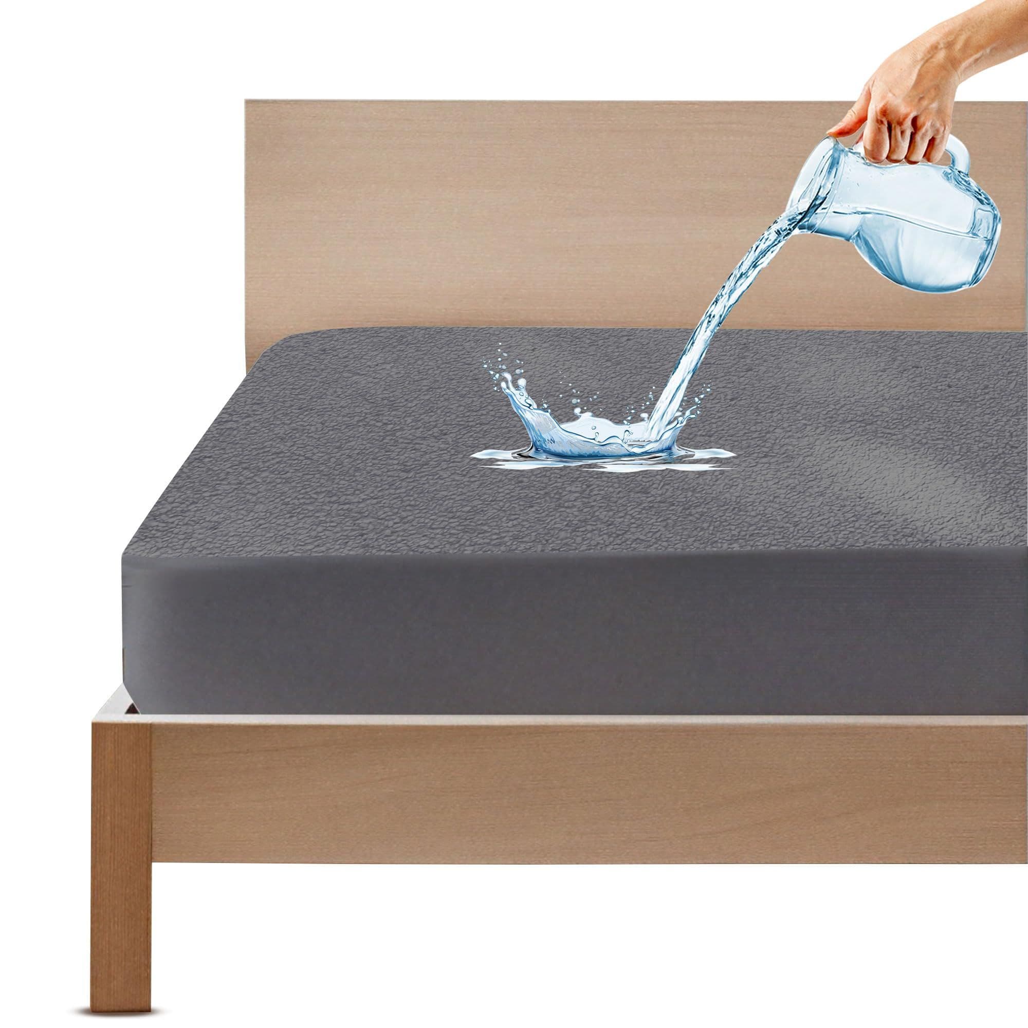 Cotton Feel Grey Colour Mattress Protector Twin Bed 75x48 Inch